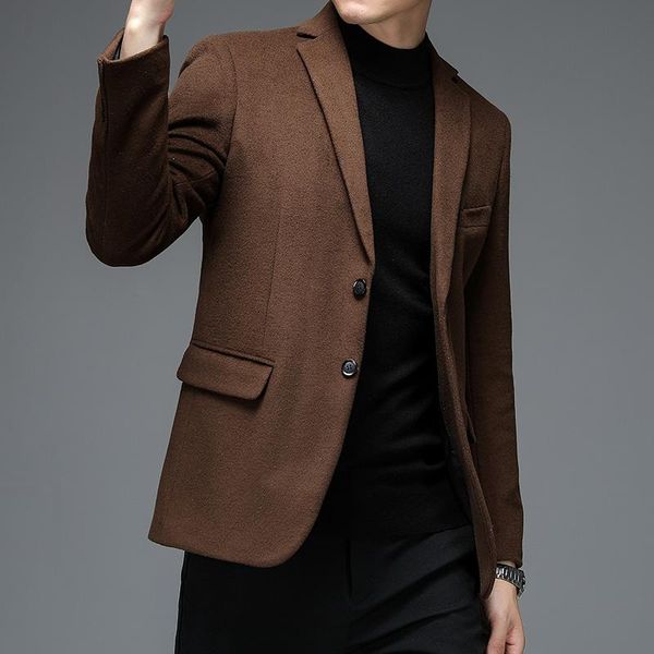 men's suits & blazers autumn winter men elegant wool blazer dark camel blue black smart casual sheep woolen blend jacket suit male notc, White;black
men's suits & blazers autumn winter men elegant wool blazer dark camel blue black smart casual sheep woolen blend jacket suit male notc, White;black