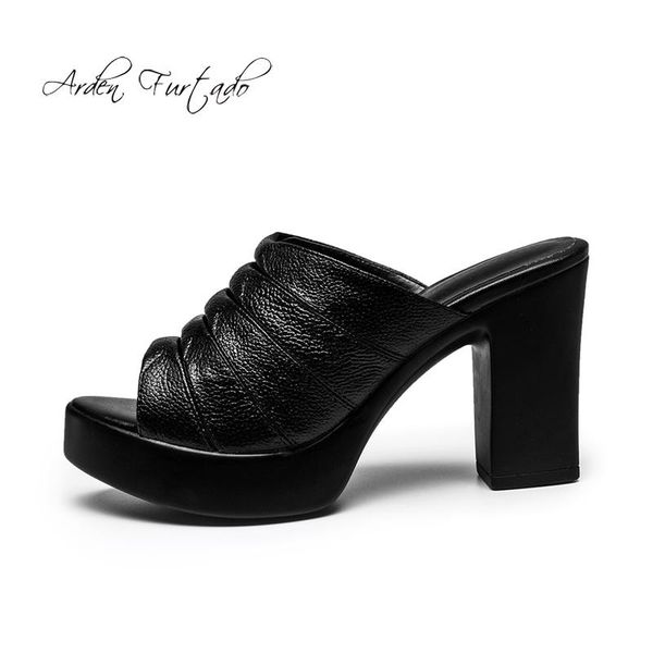 slippers arden furtado 2021 summer genuine leather fashion high heels chunky peep toe platform 41, Black
slippers arden furtado 2021 summer genuine leather fashion high heels chunky peep toe platform 41, Black