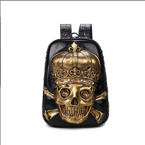 fashion 3d embossed crown skull backpack bags for women unique girls cool rock bags rivet personality lapbag teenagers
fashion 3d embossed crown skull backpack bags for women unique girls cool rock bags rivet personality lapbag teenagers