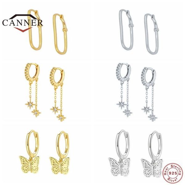 hoop & huggie canner 925 sterling silver butterfly star earrings for women round circle piercing earring jewelry pendientes, Golden;silver
hoop & huggie canner 925 sterling silver butterfly star earrings for women round circle piercing earring jewelry pendientes, Golden;silver