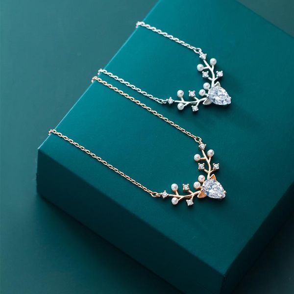 sterling silverr temperament fashion antlers shiny crystal cubic zirconia pendant necklace for women lady daughter jewelry necklaces, Silver
sterling silverr temperament fashion antlers shiny crystal cubic zirconia pendant necklace for women lady daughter jewelry necklaces, Silver