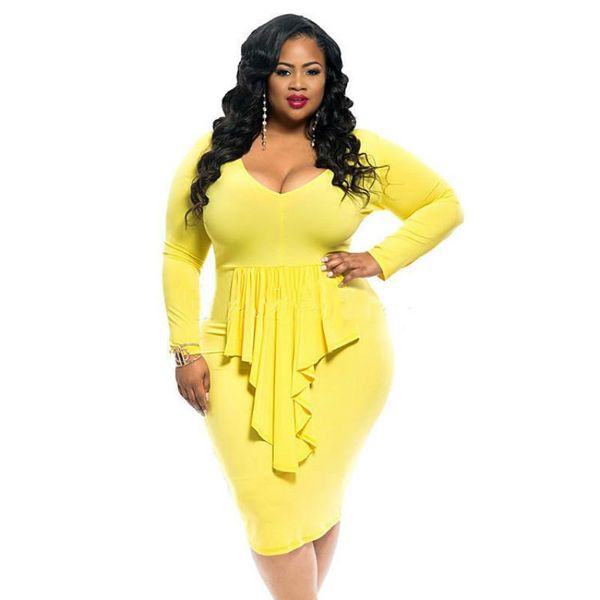 casual dresses 2021 summer women solid yellow v-neck bodycon knee-length dress plus size ruffles a-line lady, Black;gray
casual dresses 2021 summer women solid yellow v-neck bodycon knee-length dress plus size ruffles a-line lady, Black;gray