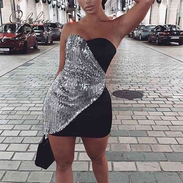 summer women party dress off shoulder silver sequin bodycon strapless mini 210513, Black;gray
summer women party dress off shoulder silver sequin bodycon strapless mini 210513, Black;gray