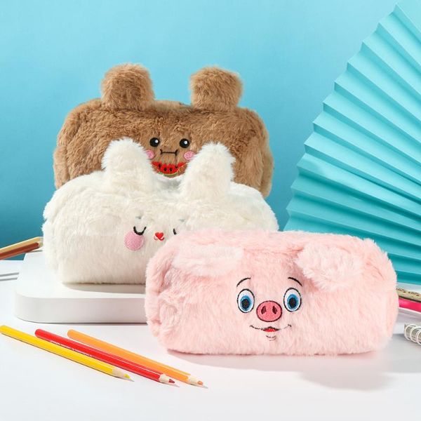 pencil cases cute case kawaii plush large capacity bear bag school supplies storage stationery with zipper for student
pencil cases cute case kawaii plush large capacity bear bag school supplies storage stationery with zipper for student
