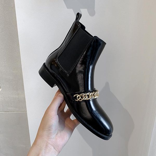 boots genuine leather thick low heels chain decoration women ankle 2021 autumn fashion night club shoes woman, Black
boots genuine leather thick low heels chain decoration women ankle 2021 autumn fashion night club shoes woman, Black