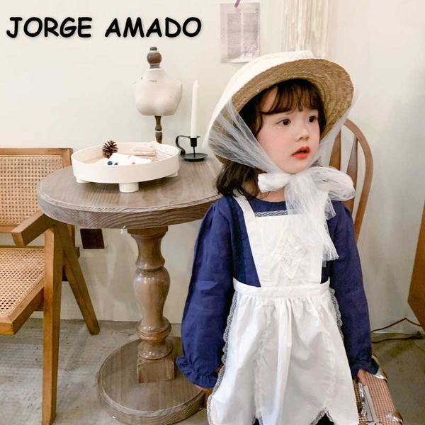 spring korean style baby girl dress blue long puff + white lace overskirt kids clothes e689 210610, Red;yellow
spring korean style baby girl dress blue long puff + white lace overskirt kids clothes e689 210610, Red;yellow