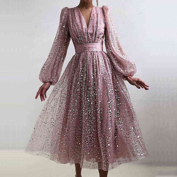 deep v-neck elegant sequin women dress dignified lantern sleeve pleated long dress new casual fashion mesh lace party dress y1204, Black;gray
deep v-neck elegant sequin women dress dignified lantern sleeve pleated long dress new casual fashion mesh lace party dress y1204, Black;gray