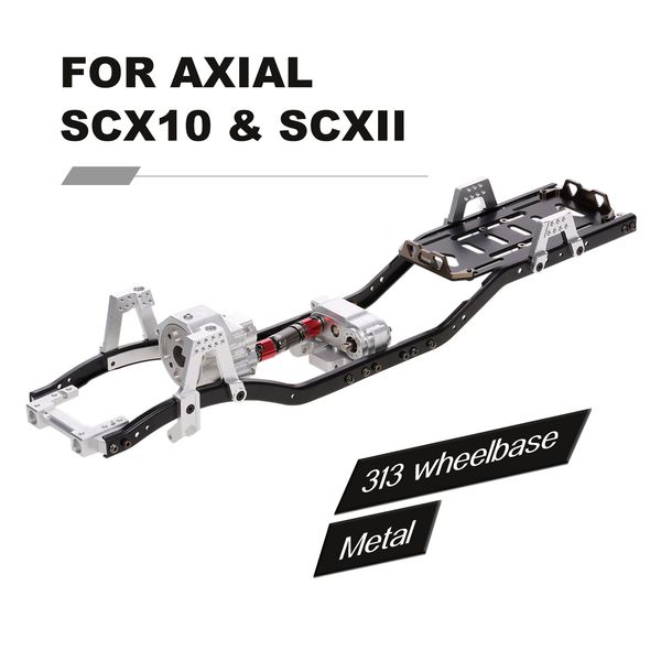 313mm rc wheelbase chassis frame metal for 1/10 rc crawler car axial scx10 scxii prefixal gearbox rc car parts accessories
313mm rc wheelbase chassis frame metal for 1/10 rc crawler car axial scx10 scxii prefixal gearbox rc car parts accessories