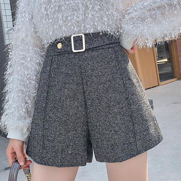 women's shorts hairy solid women korean female short high waist winter pants office ladies, White;black
women's shorts hairy solid women korean female short high waist winter pants office ladies, White;black