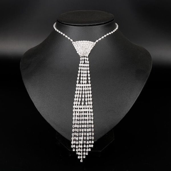 wedding jewelry necklace bride rhinestone tie accessories jewellery statement for women party gift pendant necklaces, Silver
wedding jewelry necklace bride rhinestone tie accessories jewellery statement for women party gift pendant necklaces, Silver