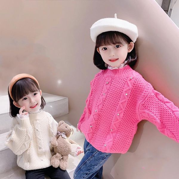 pullover girl sweater kids outwear  2021 beading plus thicken warm winter autumn knitting cotton teenager overcoat children clothing, Blue
pullover girl sweater kids outwear  2021 beading plus thicken warm winter autumn knitting cotton teenager overcoat children clothing, Blue