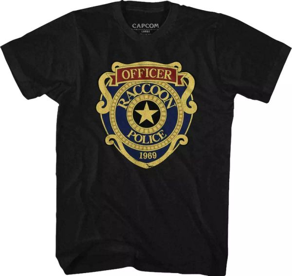 resident evil police officer badge t shirt licensed video gaming tee black, White;black
resident evil police officer badge t shirt licensed video gaming tee black, White;black