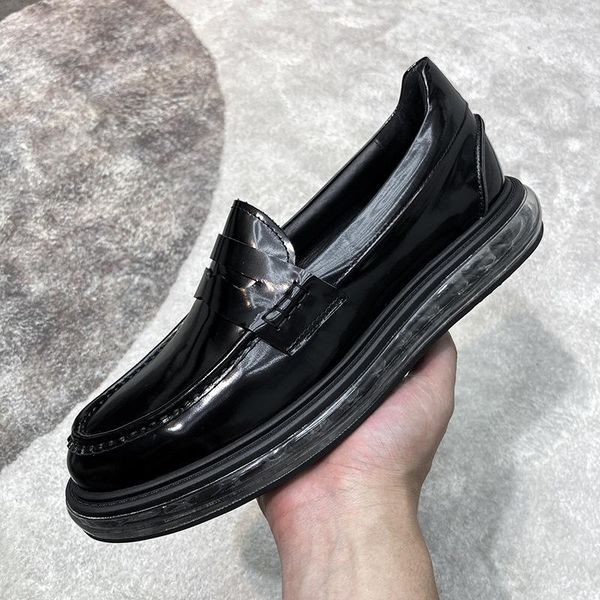 european station spring and autumn air cushion sole business suit shoes men's leather thick soled leisure dress, Black
european station spring and autumn air cushion sole business suit shoes men's leather thick soled leisure dress, Black