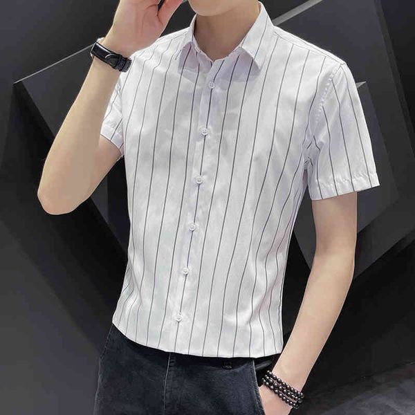 men's casual shirts plus size 5xl- korean summer short sleeve vertical stripes men dress simple slim fit business work blouse hom, White;black
men's casual shirts plus size 5xl- korean summer short sleeve vertical stripes men dress simple slim fit business work blouse hom, White;black