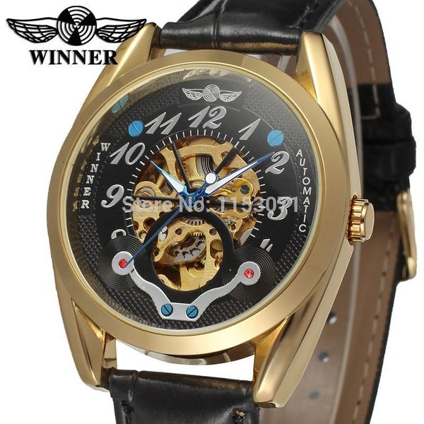 black leather strap watch automatic men dress skeleton wrist winner brand wristwatches, Slivery;brown
black leather strap watch automatic men dress skeleton wrist winner brand wristwatches, Slivery;brown