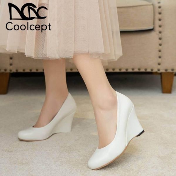 dress shoes coolcept size 34-45 fashion pumps design wedges heels women round toe slip on shallow mouth lady footwear, Black
dress shoes coolcept size 34-45 fashion pumps design wedges heels women round toe slip on shallow mouth lady footwear, Black