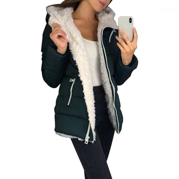 women's down & parkas solid plus velvet plain zip thick windproof warm quilted women winter coat with hood long sleeve fashion loose ul, Black
women's down & parkas solid plus velvet plain zip thick windproof warm quilted women winter coat with hood long sleeve fashion loose ul, Black