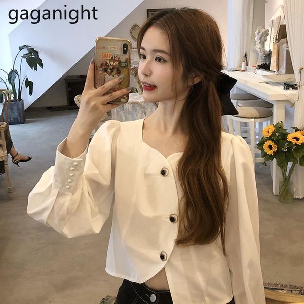 sweet solid blouse white square collar puff sleeve shirt elegant design shirts 2021 spring fall korean fashion women's blouses &
sweet solid blouse white square collar puff sleeve shirt elegant design shirts 2021 spring fall korean fashion women's blouses &