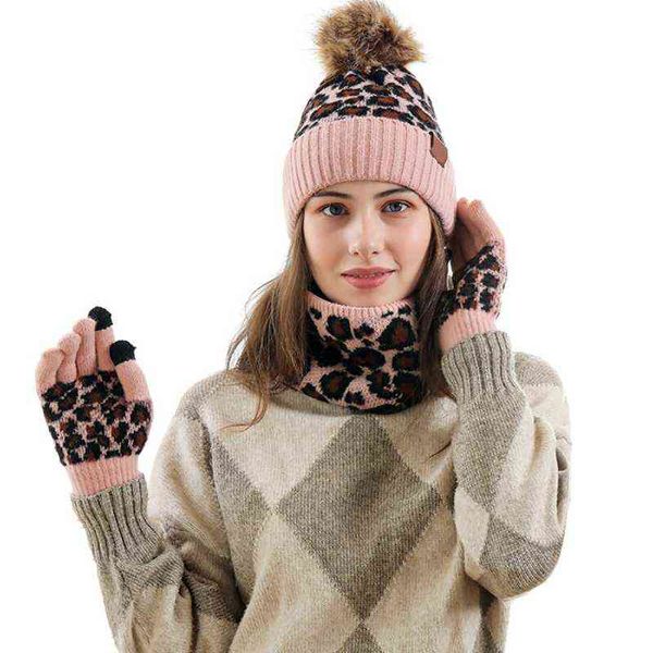 3pcs women winter pompom beanie hat scarf touch screen gloves set warm knit leopard print skull cap plush lined warmer, Blue;gray
3pcs women winter pompom beanie hat scarf touch screen gloves set warm knit leopard print skull cap plush lined warmer, Blue;gray