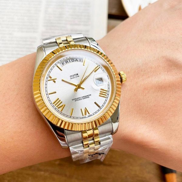 wristwatches 41mm automatic mechanical watch miyota 8215 movement luminous waterproof sapphire glass men's, Slivery;brown
wristwatches 41mm automatic mechanical watch miyota 8215 movement luminous waterproof sapphire glass men's, Slivery;brown