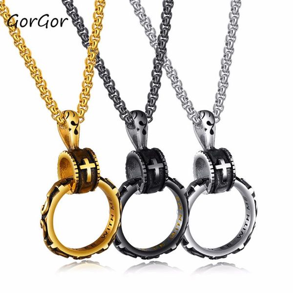 gorgor fashion religious accessories creative christian eternal circle mens pendant cross titanium steel necklace 1382 necklaces, Silver
gorgor fashion religious accessories creative christian eternal circle mens pendant cross titanium steel necklace 1382 necklaces, Silver