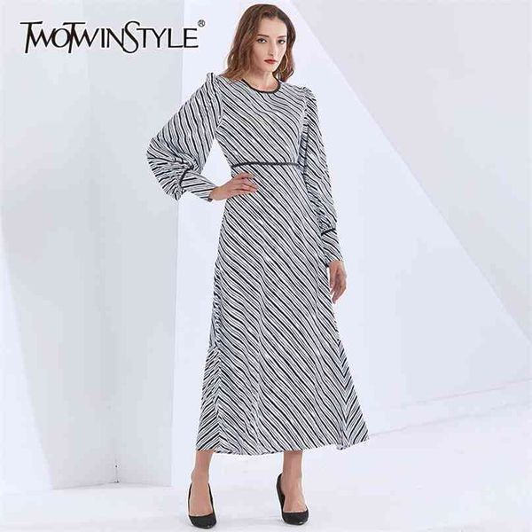 striped dress for women o neck lantern long sleeve high waist lace up autumn dresses female fashion clothing 210520, Black;gray
striped dress for women o neck lantern long sleeve high waist lace up autumn dresses female fashion clothing 210520, Black;gray