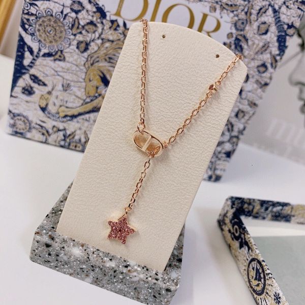 djia / dijia 2019 new women's fashion letter star necklace high version diamond necklace for girlfriend, Silver
djia / dijia 2019 new women's fashion letter star necklace high version diamond necklace for girlfriend, Silver