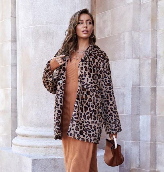 2021 new fashion women leopard print coat autumn and winter long sleeve thicken outerwear with button stylish long plush jackets, Black;brown
2021 new fashion women leopard print coat autumn and winter long sleeve thicken outerwear with button stylish long plush jackets, Black;brown