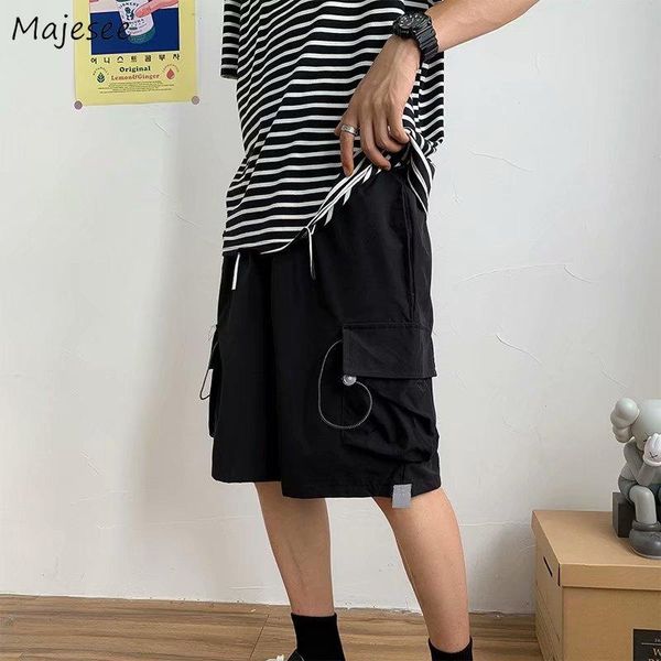 men casual shorts cargo-pants loose pockets summer drawstring tooling trousers hip hop high-street male all-match fashion bottom men's, White;black
men casual shorts cargo-pants loose pockets summer drawstring tooling trousers hip hop high-street male all-match fashion bottom men's, White;black