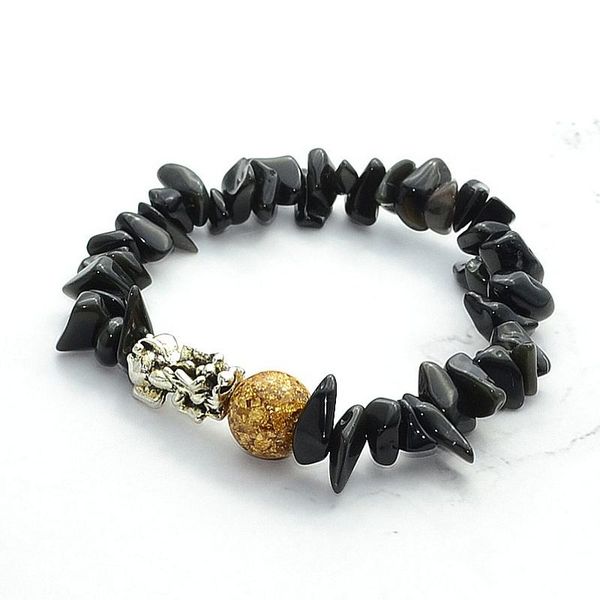 lucky stainless steel metal pixiu black obsidian gravel beaded bracelet for women gift beaded, strands
lucky stainless steel metal pixiu black obsidian gravel beaded bracelet for women gift beaded, strands