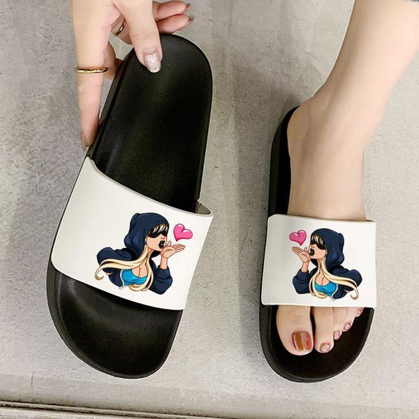 slippers 2021 summer soft flip flops women home girls kiss graphics lady casual zapatillas mujer, Black
slippers 2021 summer soft flip flops women home girls kiss graphics lady casual zapatillas mujer, Black