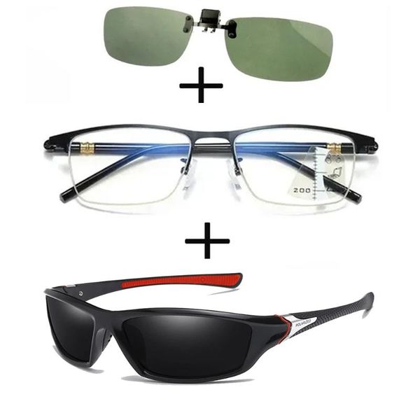 sunglasses 3pcsrectangular metal black business reading glasses men women + polarized sports driving clip, White;black
sunglasses 3pcsrectangular metal black business reading glasses men women + polarized sports driving clip, White;black