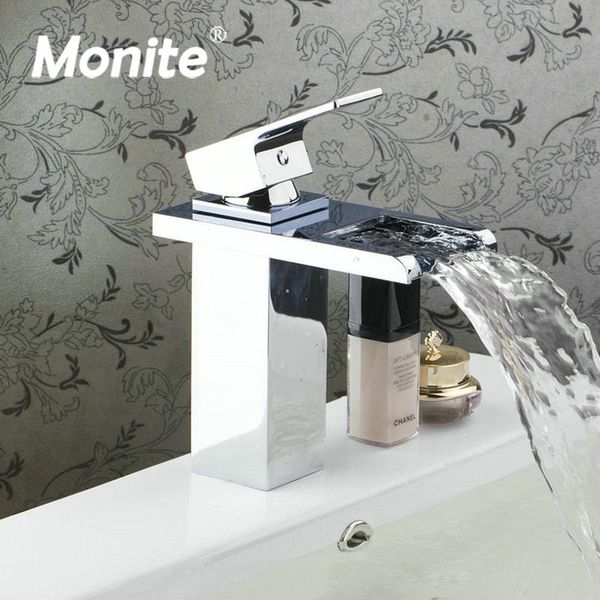 bathroom sink faucets monite soild brass waterfall spout chrome deck mount 92428 single handle torneira mixers & taps
bathroom sink faucets monite soild brass waterfall spout chrome deck mount 92428 single handle torneira mixers & taps