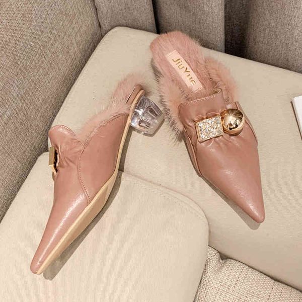 sandals 2021 winter pointed half slippers female pearl plush low-heeled warm outer crystal high-heel dress shoes huy2, Black
sandals 2021 winter pointed half slippers female pearl plush low-heeled warm outer crystal high-heel dress shoes huy2, Black