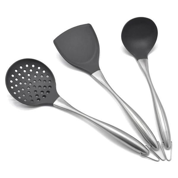 3pc kitchen utensils silicone shovel spatula soup spoon nonstick cooking gadgets stainless steel handle cooking tools
3pc kitchen utensils silicone shovel spatula soup spoon nonstick cooking gadgets stainless steel handle cooking tools