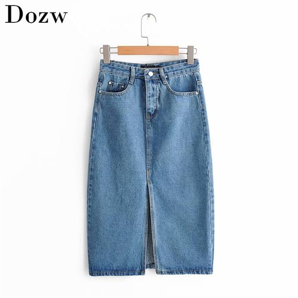 denim skirts for women fashion split mid calf length vintage pocket blue saia ladies high waist midi skirt 210515, Black
denim skirts for women fashion split mid calf length vintage pocket blue saia ladies high waist midi skirt 210515, Black