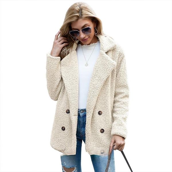 women's jackets 2021 elegant casual coats women fashion long sleeve turn-down solid button cardigan lady jacket vintage loose warm outw, Black;brown
women's jackets 2021 elegant casual coats women fashion long sleeve turn-down solid button cardigan lady jacket vintage loose warm outw, Black;brown