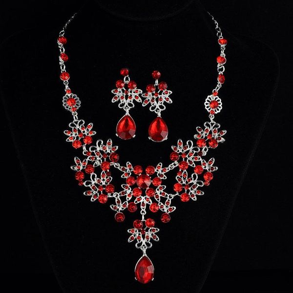 earrings & necklace ly wedding bridal jewelry set crystal flower water drop + for women gift, Silver
earrings & necklace ly wedding bridal jewelry set crystal flower water drop + for women gift, Silver