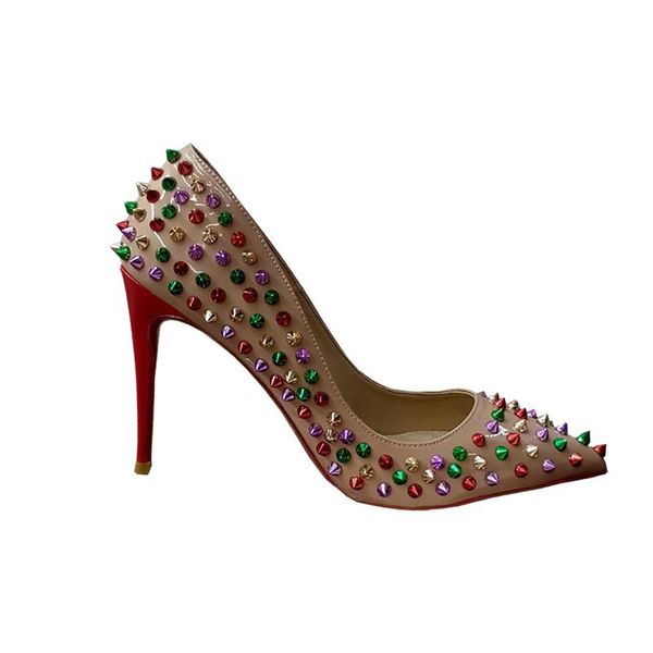 dress shoes colorful studs fashion women spike high heels punk thin pumps, Black
dress shoes colorful studs fashion women spike high heels punk thin pumps, Black