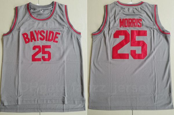 men basketball moive bayside tigers 25 zack morris jersey saved by the bell university team away color grey all stitched sports breathable p, Black
men basketball moive bayside tigers 25 zack morris jersey saved by the bell university team away color grey all stitched sports breathable p, Black