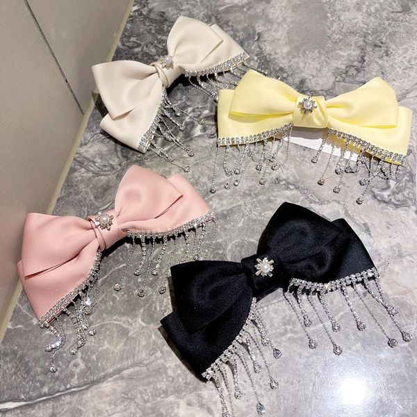 elegant fabric bow hairpin crystal rhinestone tassel chain hair clips headpiece luxulry jewelry accessorie for women girls accessories
elegant fabric bow hairpin crystal rhinestone tassel chain hair clips headpiece luxulry jewelry accessorie for women girls accessories