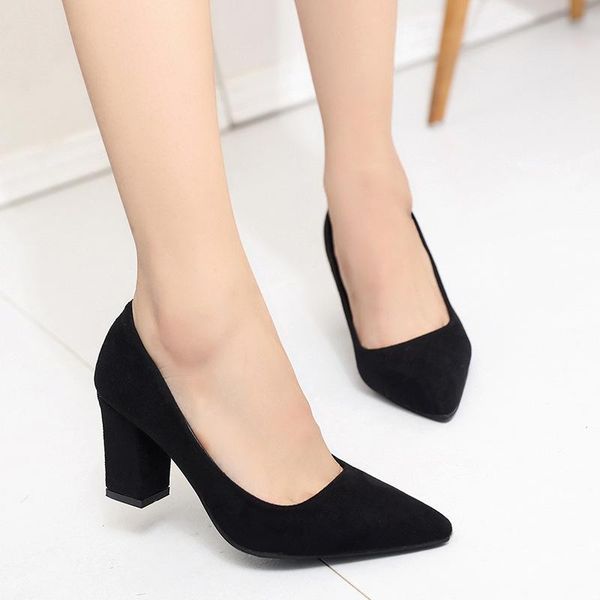 dress shoes high heels women pumps nightclub wedding casual pointed toe parties slip-on summer flock shallow square heel, Black
dress shoes high heels women pumps nightclub wedding casual pointed toe parties slip-on summer flock shallow square heel, Black