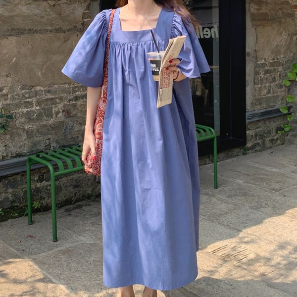 women daliy elegant solid color pleated robe dress square collar short flying sleeve loose fashion summer 16f1304 210510, Black;gray
women daliy elegant solid color pleated robe dress square collar short flying sleeve loose fashion summer 16f1304 210510, Black;gray