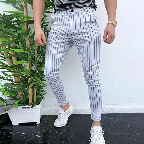 men's pants fashion slim fit stripe business formal casual office skinny long straight joggers sweat trousers, Black
men's pants fashion slim fit stripe business formal casual office skinny long straight joggers sweat trousers, Black