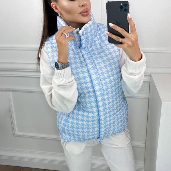 women's vests berry fashion casual stand collar women elegant slim coats houndstooth printed cotton ladies, Black;white
women's vests berry fashion casual stand collar women elegant slim coats houndstooth printed cotton ladies, Black;white
