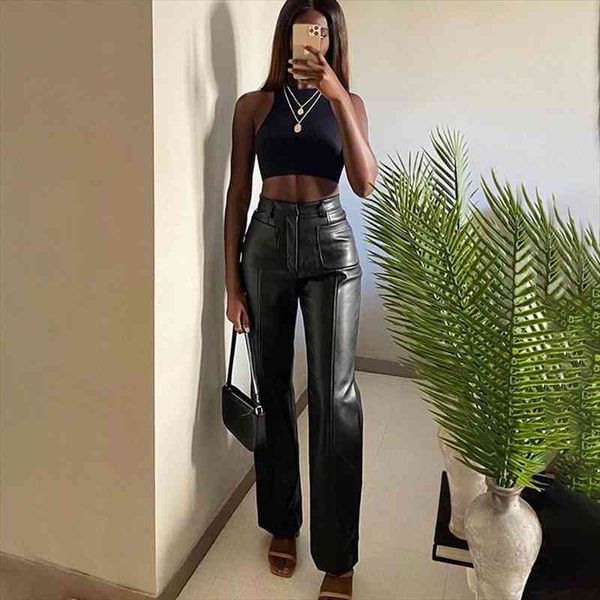 faux leather pockets straight trousers womens pant autumn elegant high waist office lady slim vintage leisure pants, Black;white
faux leather pockets straight trousers womens pant autumn elegant high waist office lady slim vintage leisure pants, Black;white