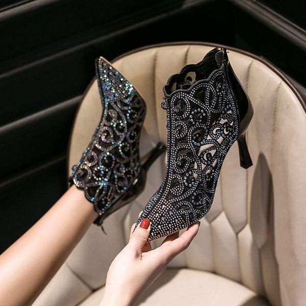 sandals women's high heel mesh summer boots 2021 pointed sandal fashion casual party white wedding shoes, Black
sandals women's high heel mesh summer boots 2021 pointed sandal fashion casual party white wedding shoes, Black