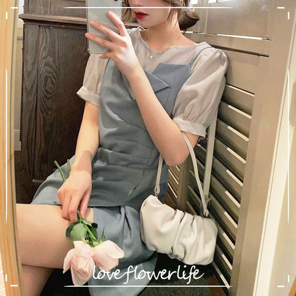 elegant vintage dresses women short sleeve basic casual dress fake two dress korean office ladies summer chic 210521, Black;gray
elegant vintage dresses women short sleeve basic casual dress fake two dress korean office ladies summer chic 210521, Black;gray
