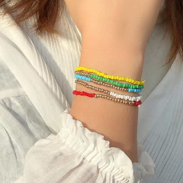 beaded, strands 2021 simple multicolor boho beads bracelet handmade elastic multi-layer seed beaded bracelets for women summer beach jewelry, Black
beaded, strands 2021 simple multicolor boho beads bracelet handmade elastic multi-layer seed beaded bracelets for women summer beach jewelry, Black