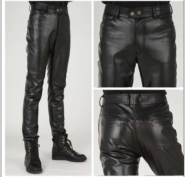 2021 men's new solid color leather pants youth cool motorcycle stitching pu trousers, Black
2021 men's new solid color leather pants youth cool motorcycle stitching pu trousers, Black